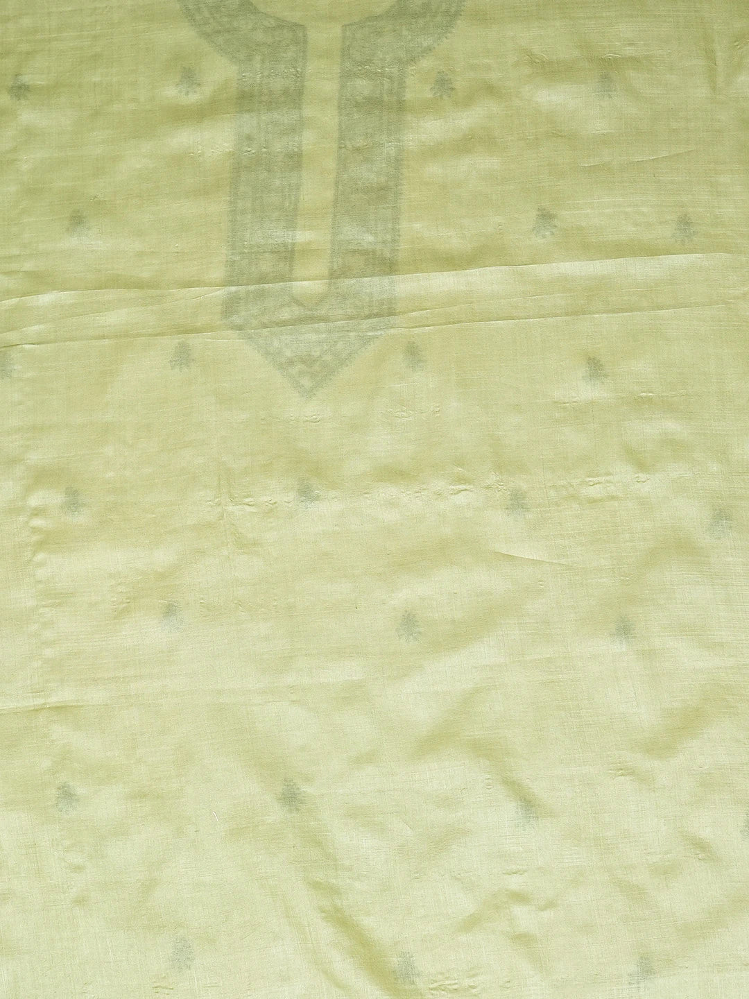 Ada Hand Embroidered Green Tussar Silk Lucknowi Chikankari Unstitched Men's Kurta Piece 01A722444