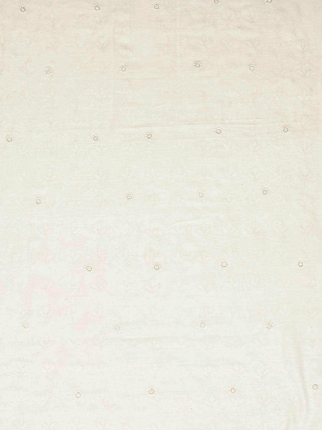 Ada Hand Embroidered White Chanderi Lucknowi Chikankari Unstitched Men's Kurta Piece With Zari Taar Work 01A789278