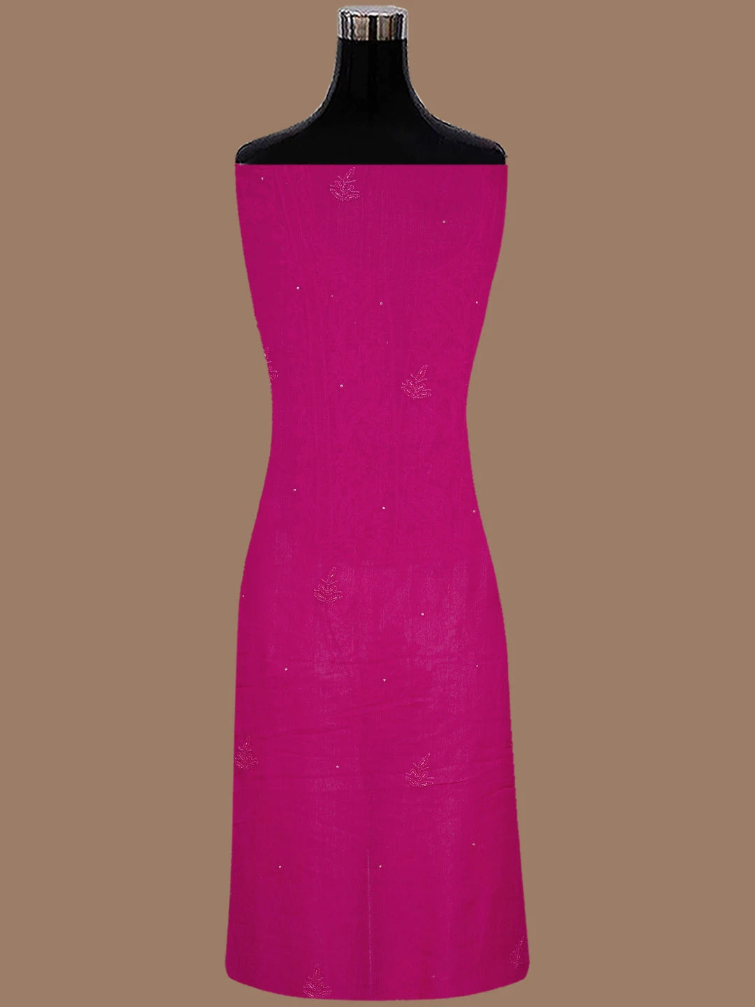 Ada Hand Embroidered Magenta Viscose Georgette Lucknowi Chikankari Unstitched Kurta Dupatta Set With Sequinned Work 01A771716