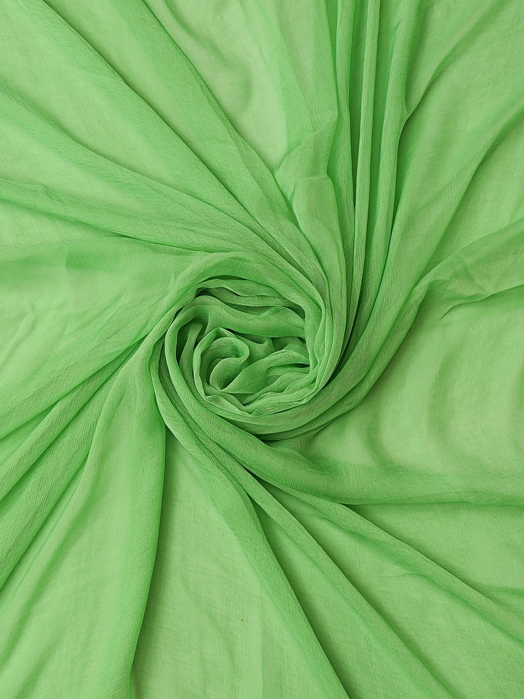 Ada Hand Embroidered Green Tussar Silk Lucknowi Chikankari Unstitched Suit Piece 01A763493