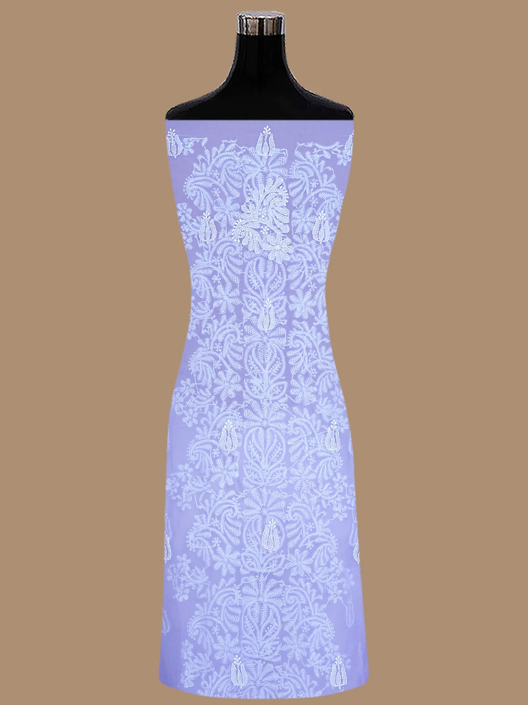 Ada Hand Embroidered Mauve Georgette Lucknowi Chikankari Unstitched Suit Piece 01A843428