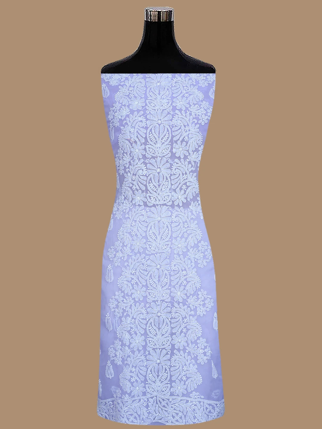 Ada Hand Embroidered Mauve Georgette Lucknowi Chikankari Unstitched Suit Piece 01A843428