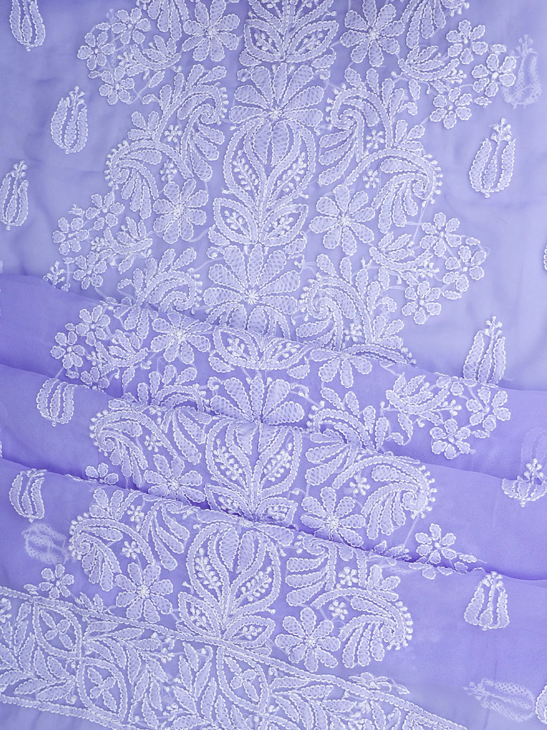 Ada Hand Embroidered Mauve Georgette Lucknowi Chikankari Unstitched Suit Piece 01A843428