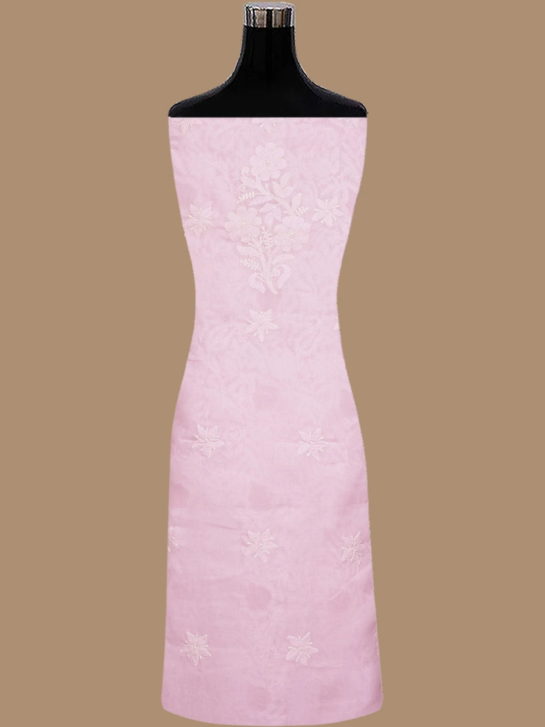 Ada Hand Embroidered Pink Cotton Lucknowi Chikankari Unstitched Suit Piece 01A844687