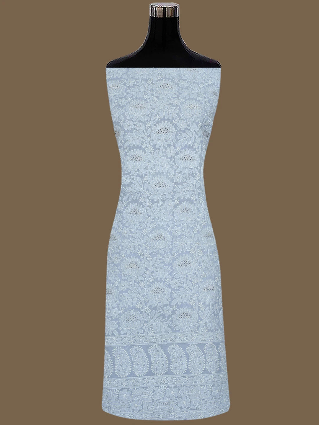 Ada Hand Embroidered Mauve Cotton Lucknowi Chikankari Unstitched Suit Piece 01A844693