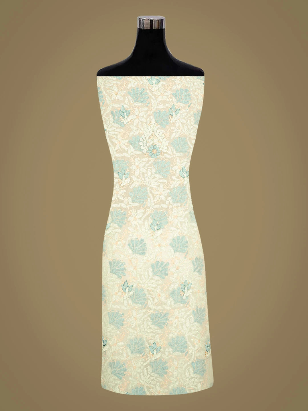 Ada Hand Embroidered Lime Green Georgette Lucknowi Chikankari Unstitched Suit Piece 01A845192