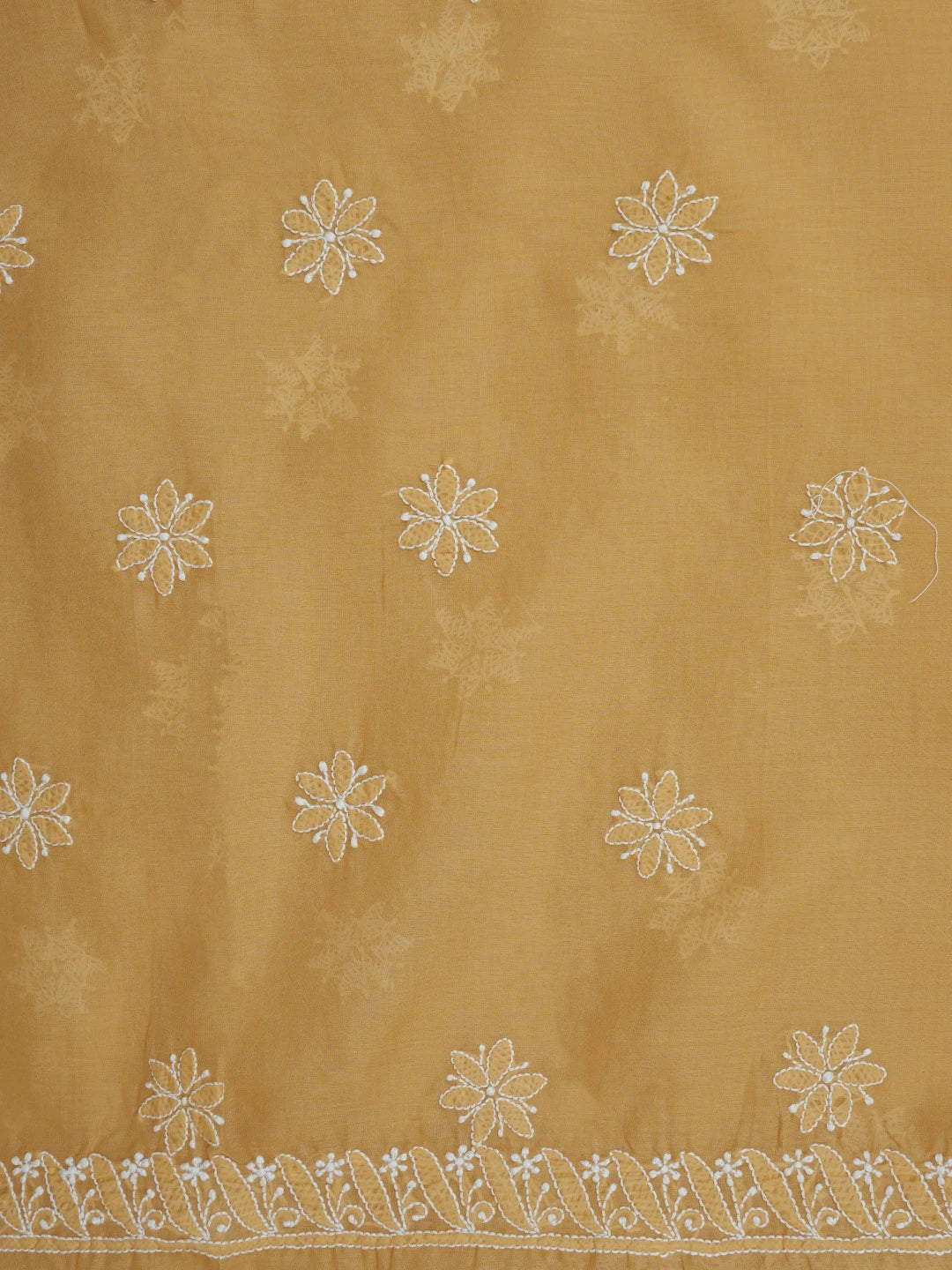 Ada Hand Embroidered Fawn Cotton Lucknowi Chikankari Unstitched Suit Piece 01A844679