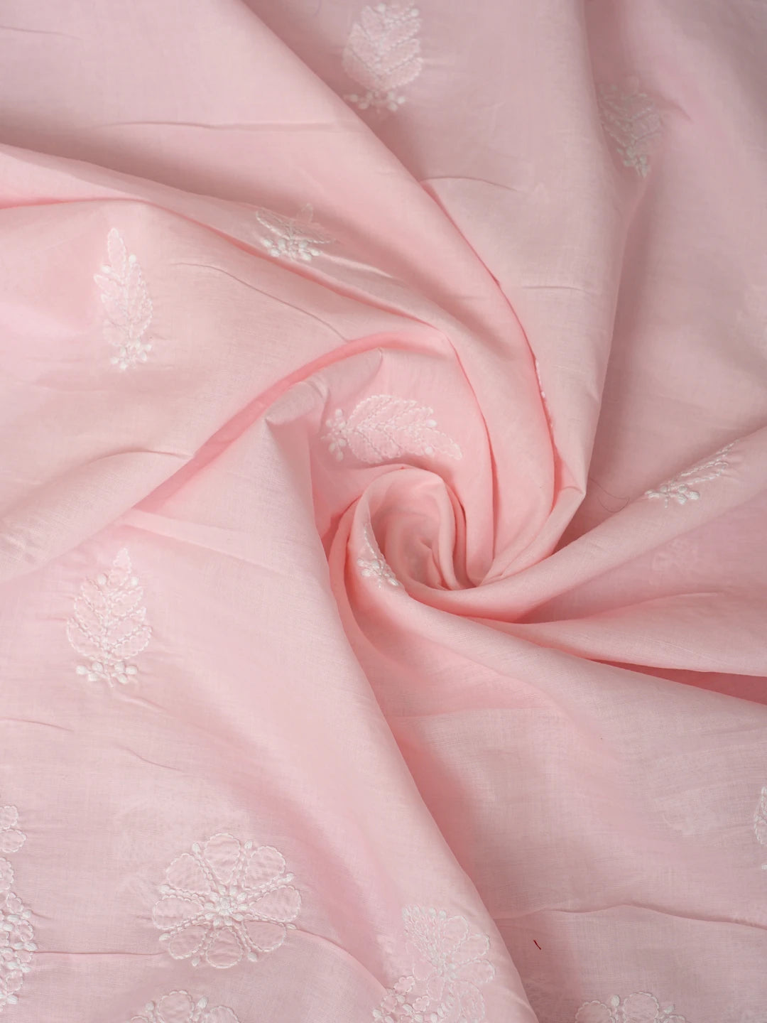 Ada Hand Embroidered Pink Cotton Lucknowi Chikankari Unstitched Suit Piece 01A832146