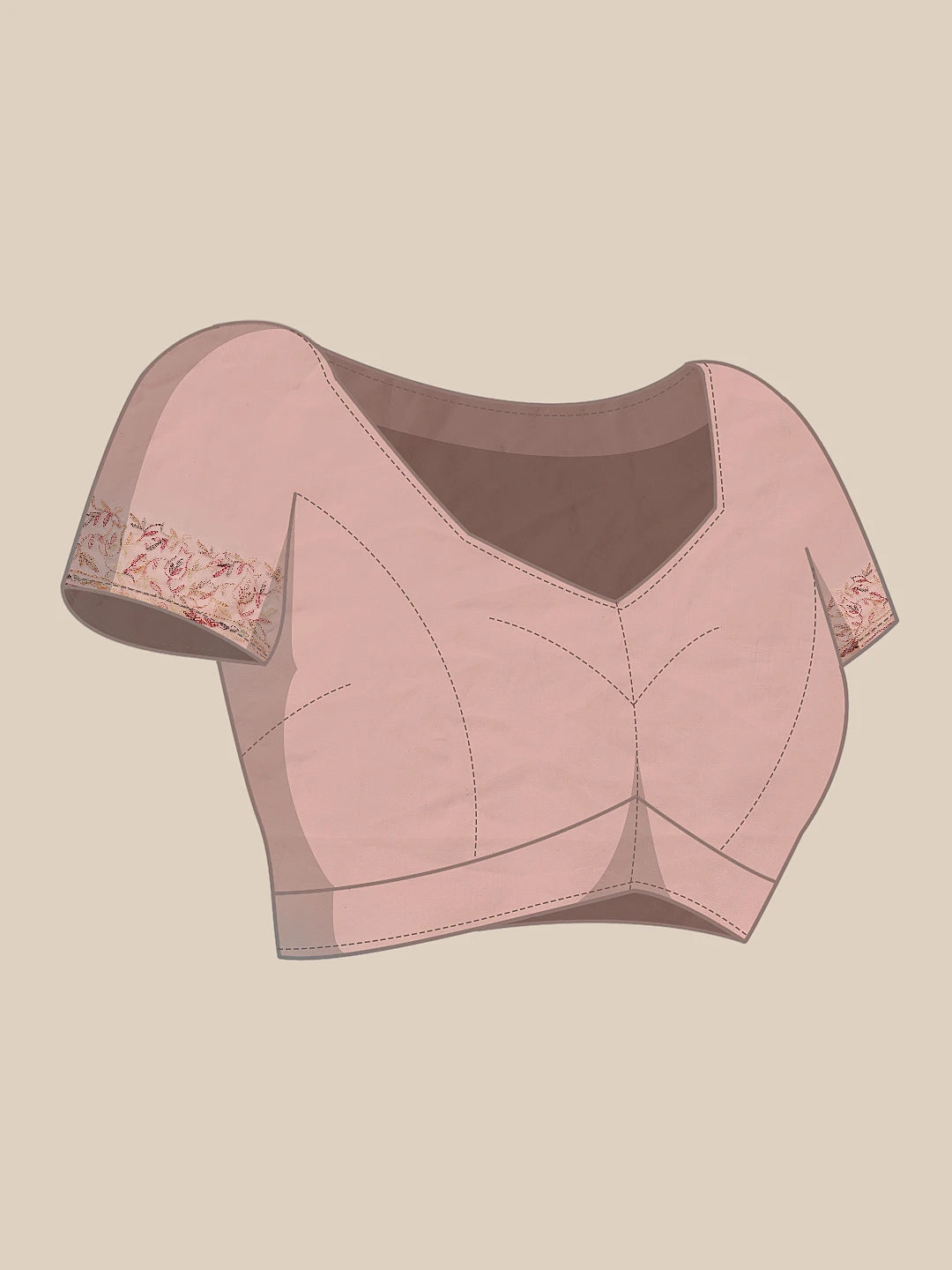 Ada Hand Embroidered Baby Pink Georgette Lucknowi Chikankari Saree and Blouse A311385