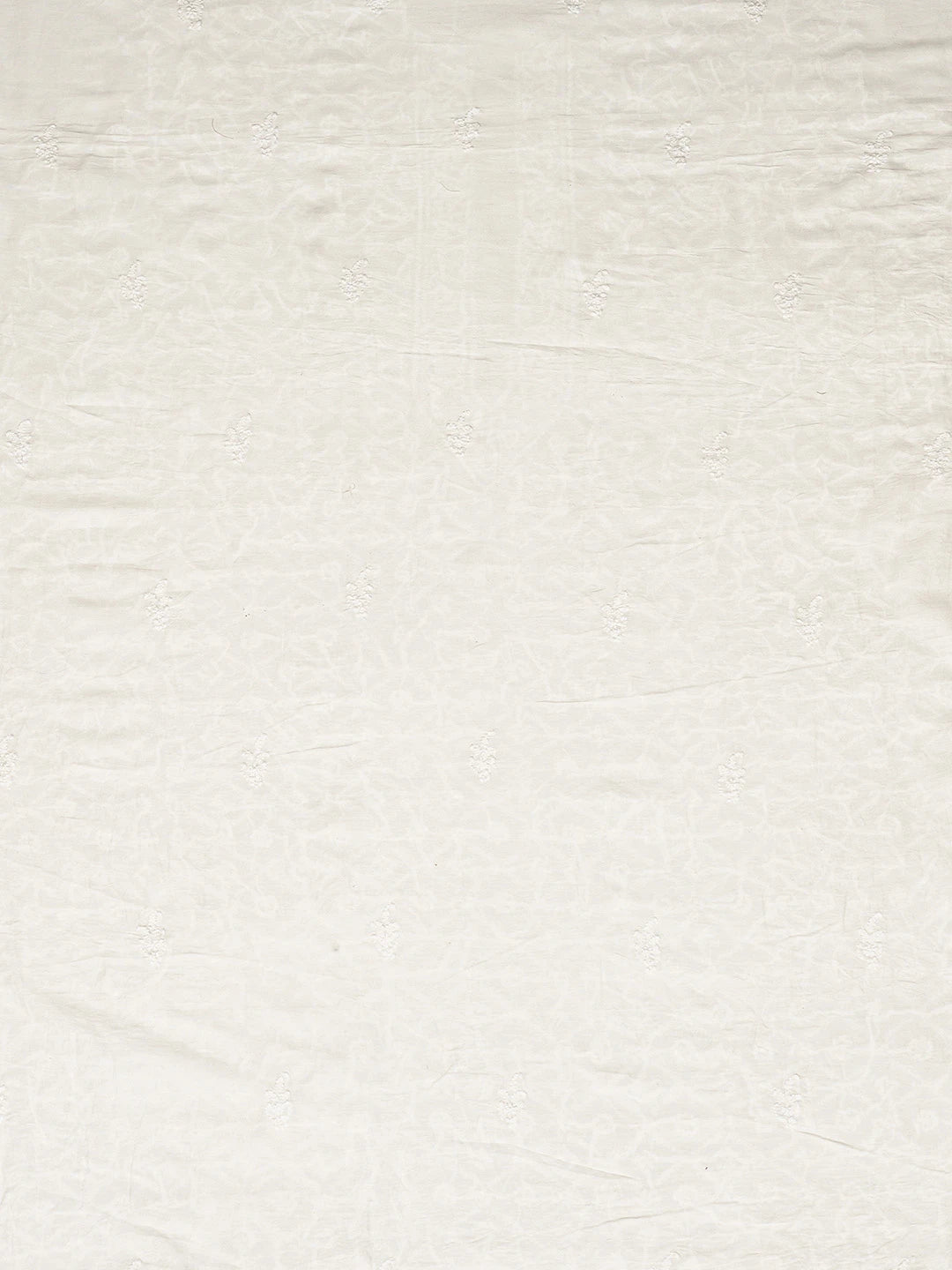 Ada Hand Embroidered White Chanderi Lucknowi Chikankari Unstitched Men's Kurta Piece 01A779407