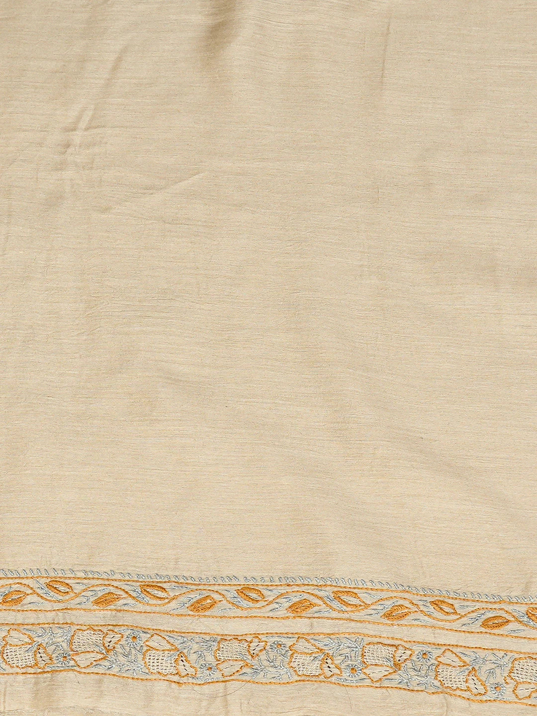 Ada Hand Embroidered Fawn Moonga Silk Lucknowi Chikankari Unstitched Men's Kurta Piece 01A561296