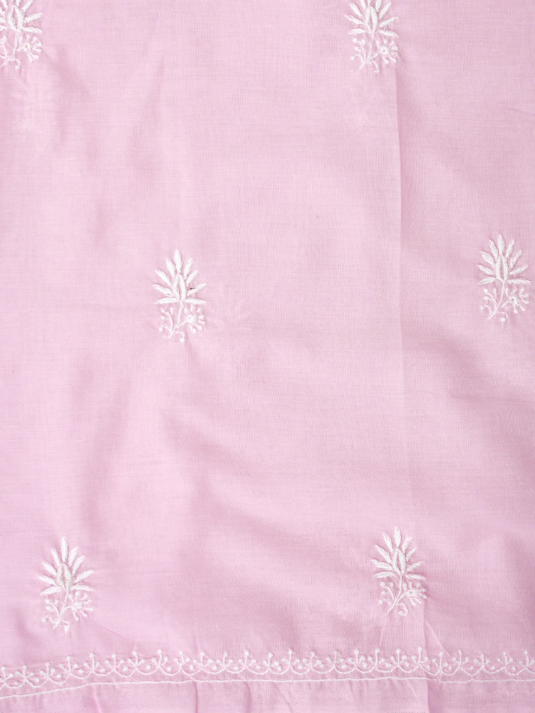Ada Hand Embroidered Pink Cotton Lucknowi Chikankari Unstitched Suit Piece 01A773532