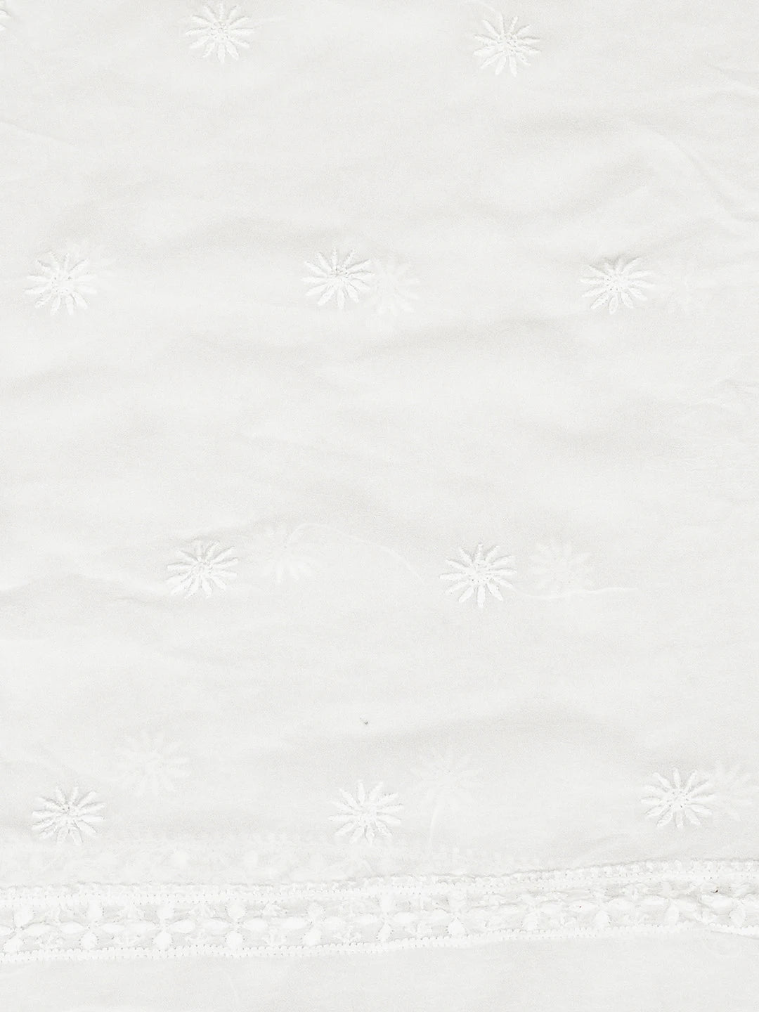 Ada Hand Embroidered White Viscose Georgette Lucknowi Chikankari Unstitched Men's Kurta Piece 01A813654
