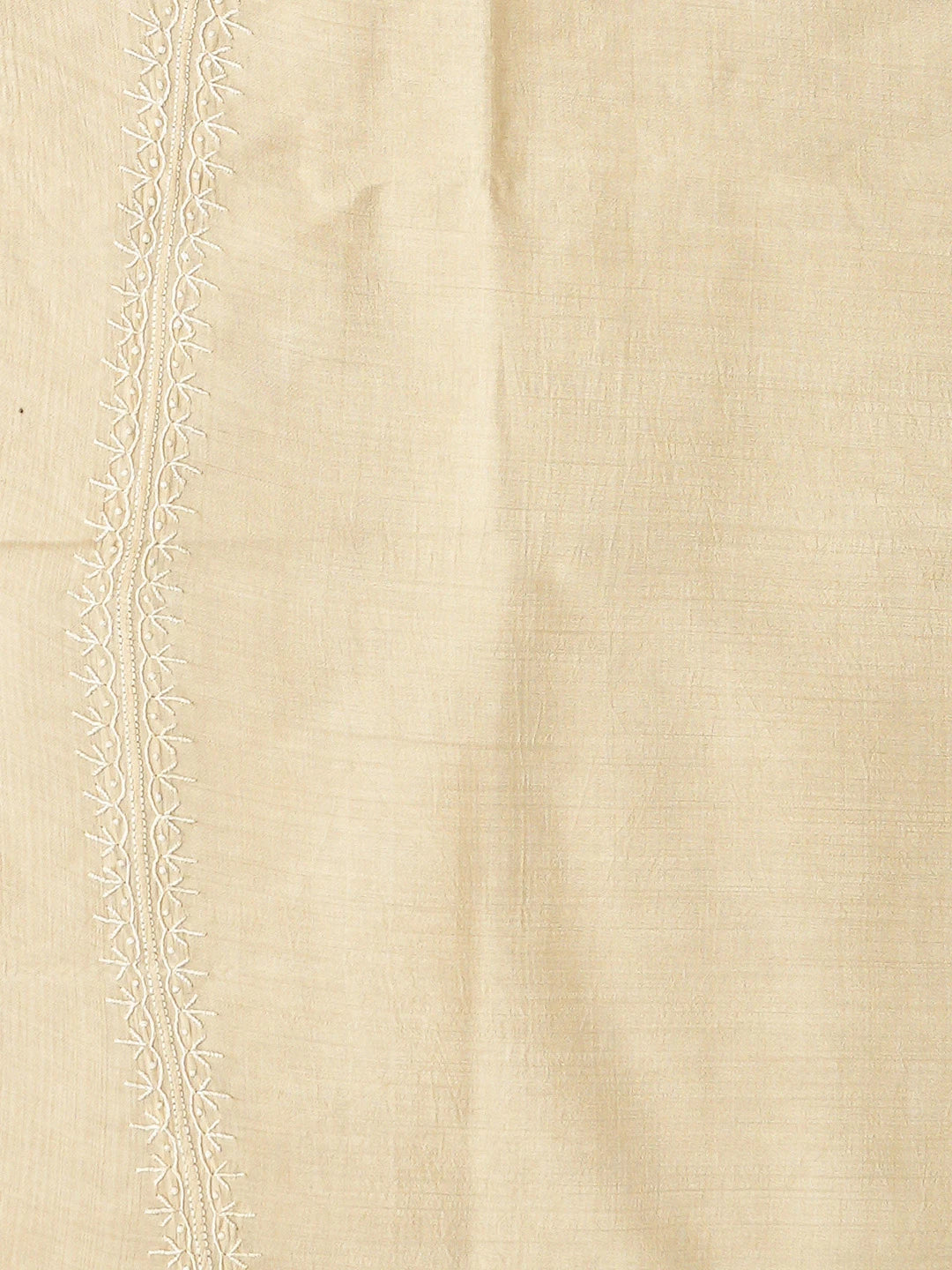 Ada Hand Embroidered Fawn Moonga Silk Lucknowi Chikankari Unstitched Men's Kurta Piece 01A489876
