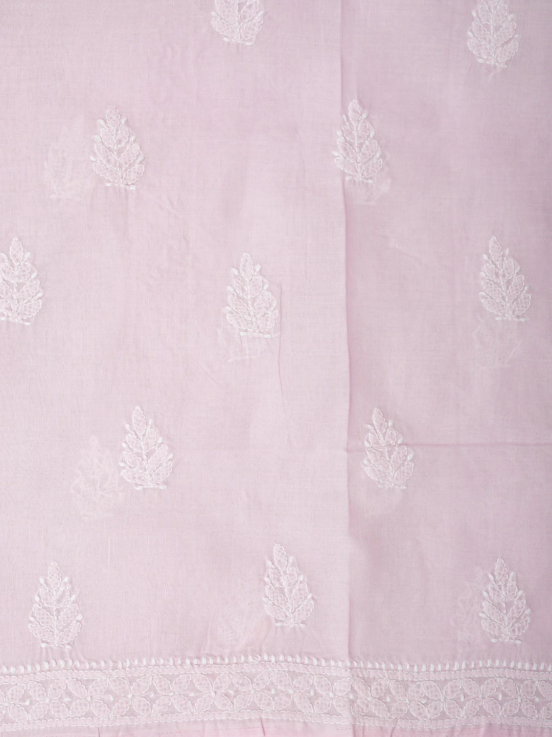 Ada Hand Embroidered Pink Cotton Lucknowi Chikankari Unstitched Suit Piece 01A819036
