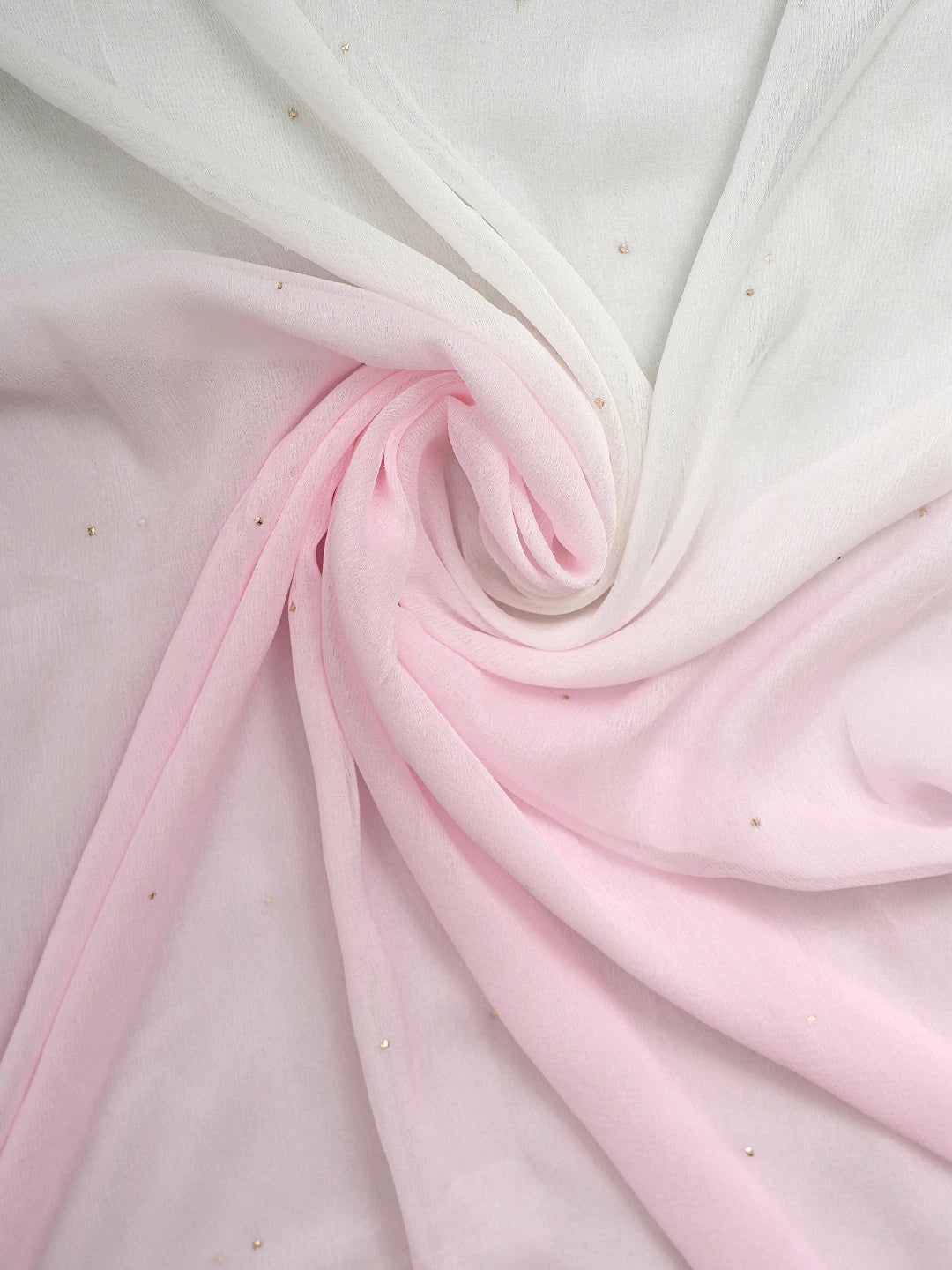 Ada Hand Embroidered Pink Cotton Lucknowi Chikankari Unstitched Suit Piece With Mukaish Work 01A847352