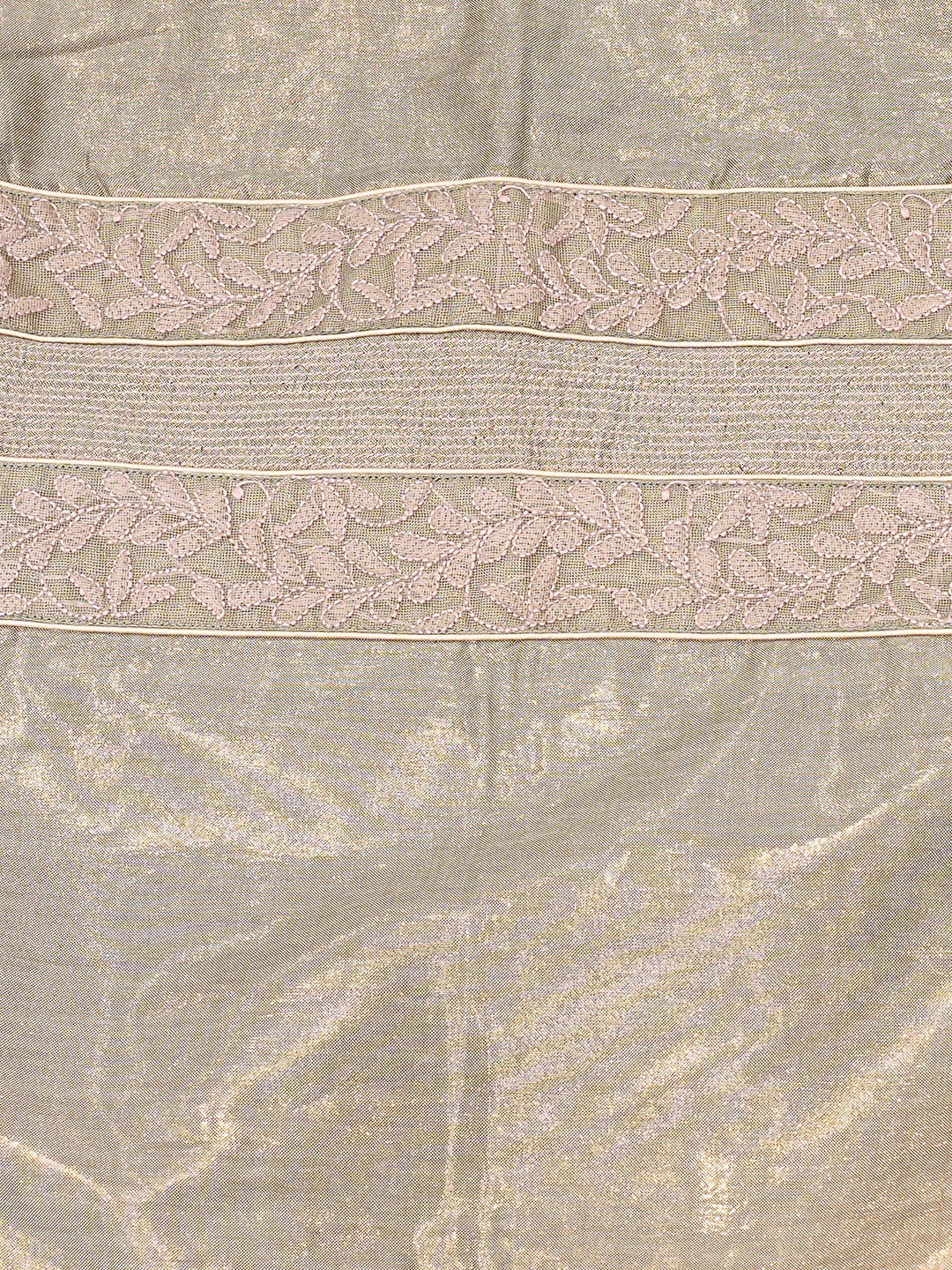 Ada Hand Embroidered Grey Silk Lucknowi Chikankari Cushion Cover 01A143697