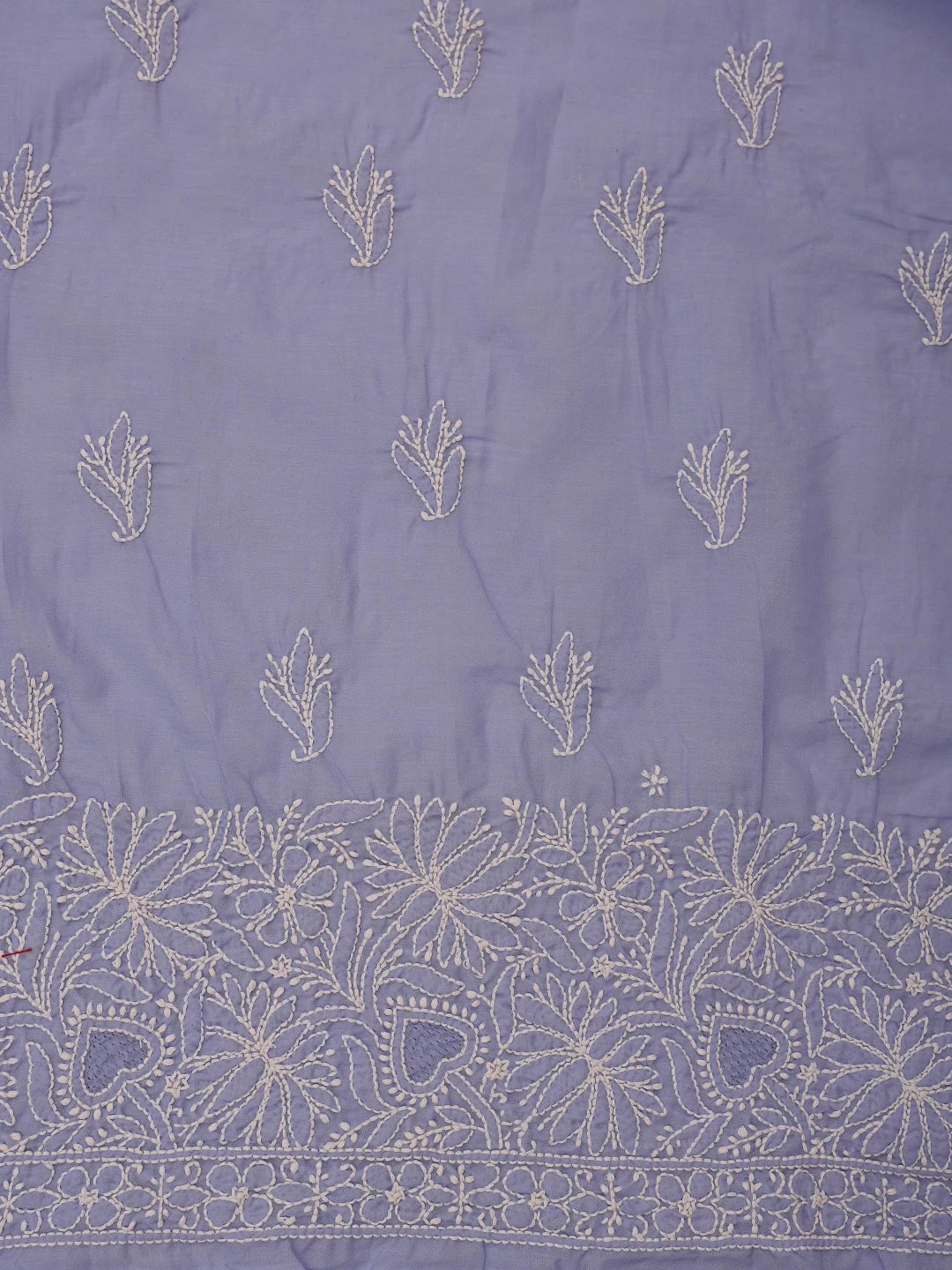Ada Hand Embroidered Mauve Cotton Lucknowi Chikankari Unstitched Kurta Piece 01A829663