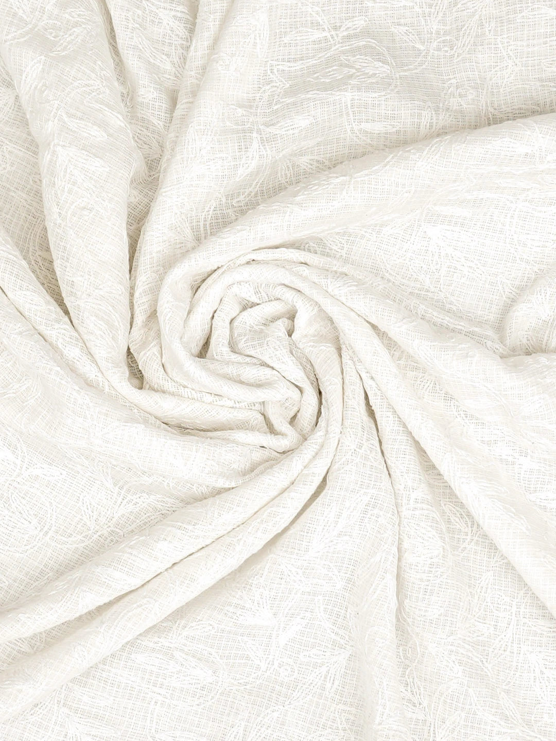 Ada Hand Embroidered White Kota Lucknowi Chikankari Dupatta 01A582616