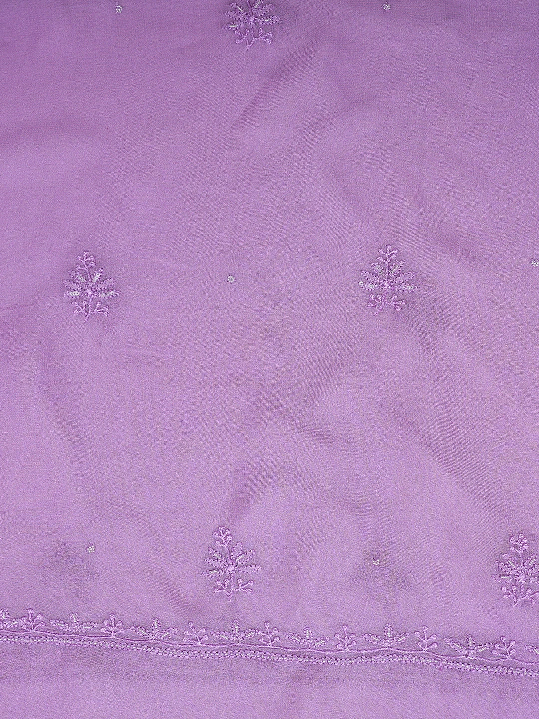 Ada Hand Embroidered Lavender Viscose Georgette Lucknowi Chikankari Unstitched Kurta Dupatta Set With Cutdana Work 01A771714