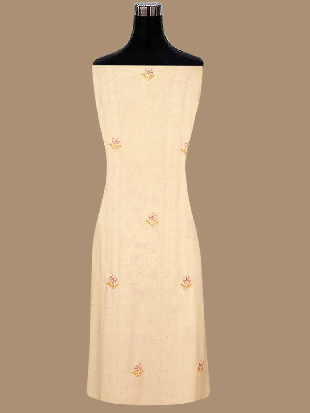 Ada Hand Embroidered Fawn Modal Lucknowi Chikankari Unstitched Suit Piece 01A395878