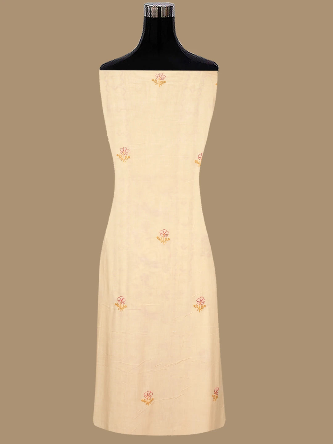Ada Hand Embroidered Fawn Modal Lucknowi Chikankari Unstitched Suit Piece 01A395878