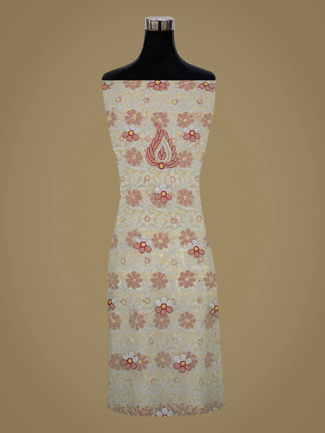 Ada Hand Embroidered Grey Georgette Lucknowi Chikankari Unstitched Suit Piece 01A726766