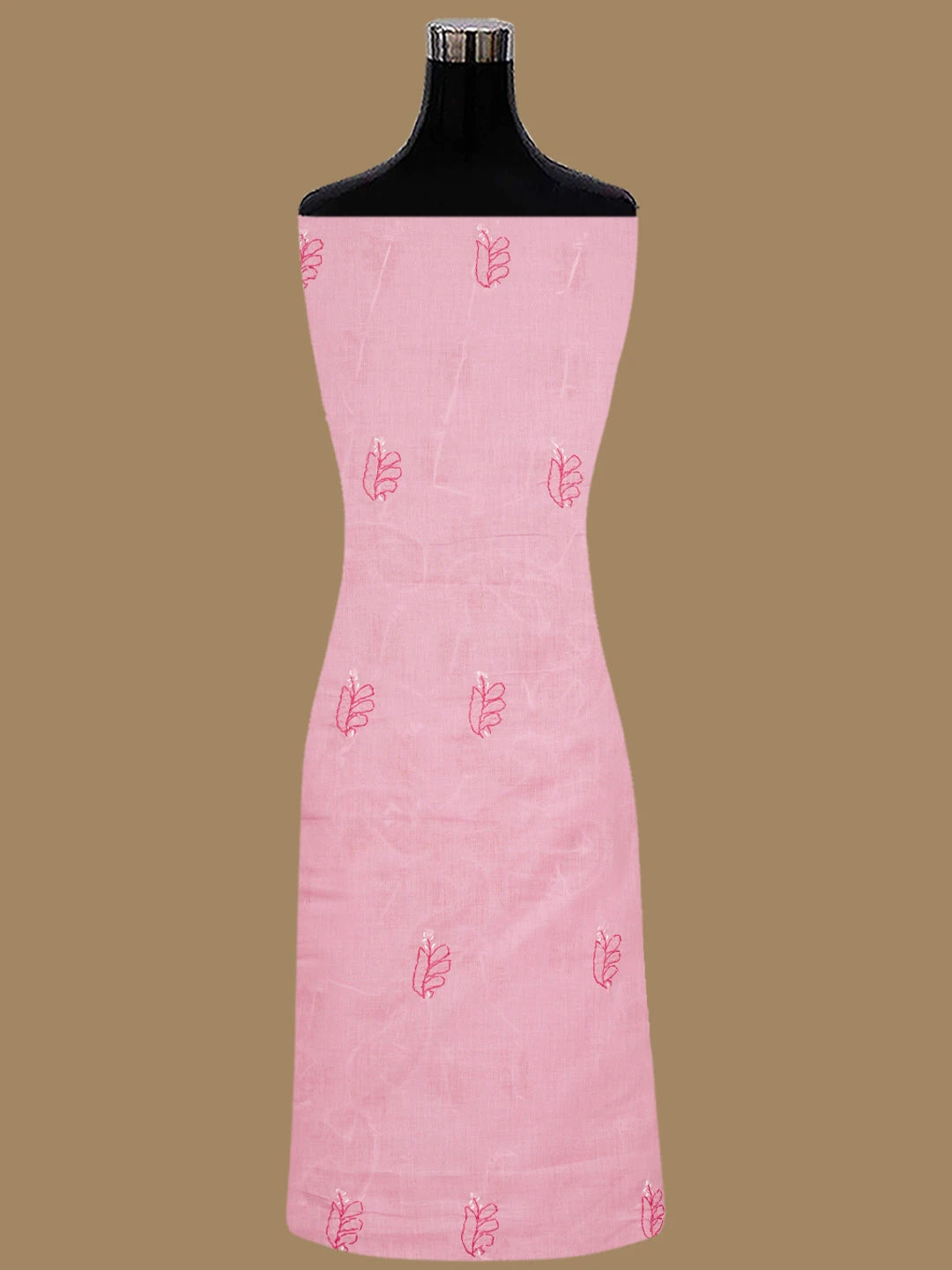 Ada Hand Embroidered Pink Cotton Lucknowi Chikankari Unstitched Suit Piece 01A853030
