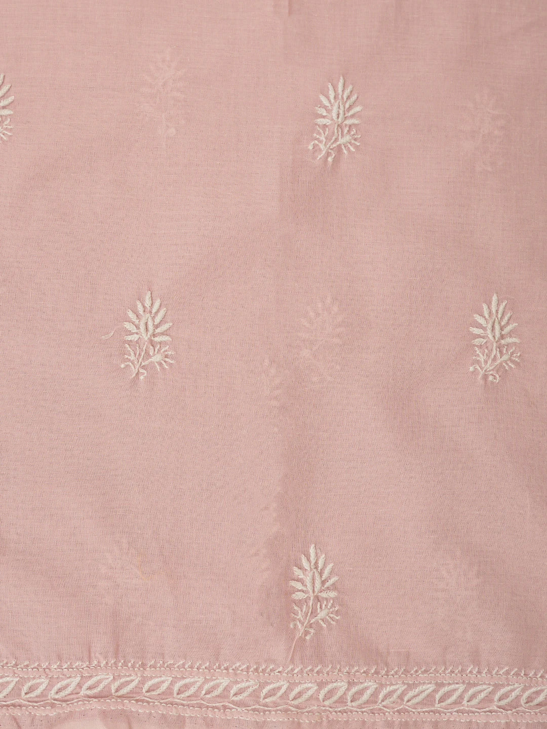 Ada Hand Embroidered Pink Cotton Lucknowi Chikankari Unstitched Suit Piece 01A773689