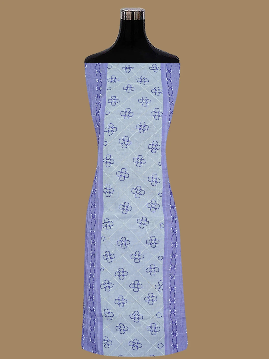 Ada Hand Embroidered Mauve Cotton Lucknowi Chikankari Unstitched Suit Piece 01A818393