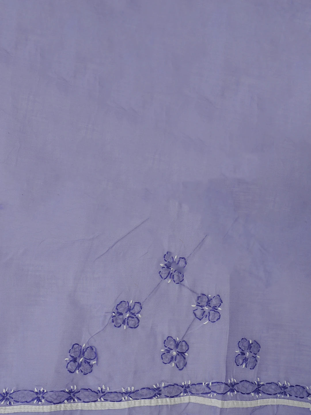 Ada Hand Embroidered Mauve Cotton Lucknowi Chikankari Unstitched Suit Piece 01A818393