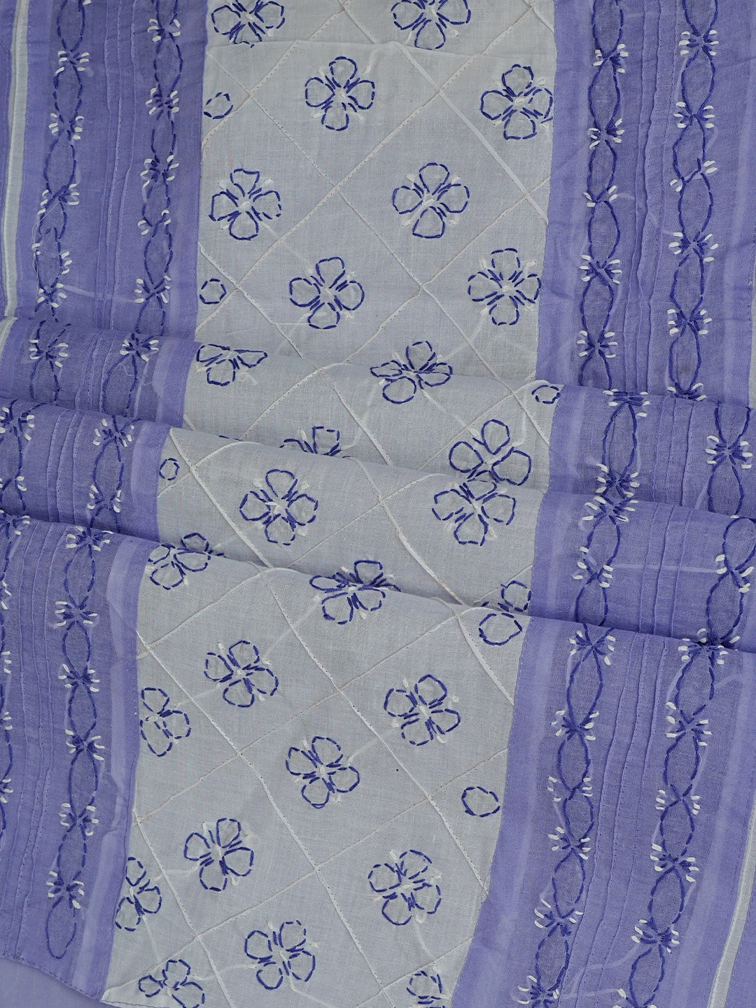Ada Hand Embroidered Mauve Cotton Lucknowi Chikankari Unstitched Suit Piece 01A818393
