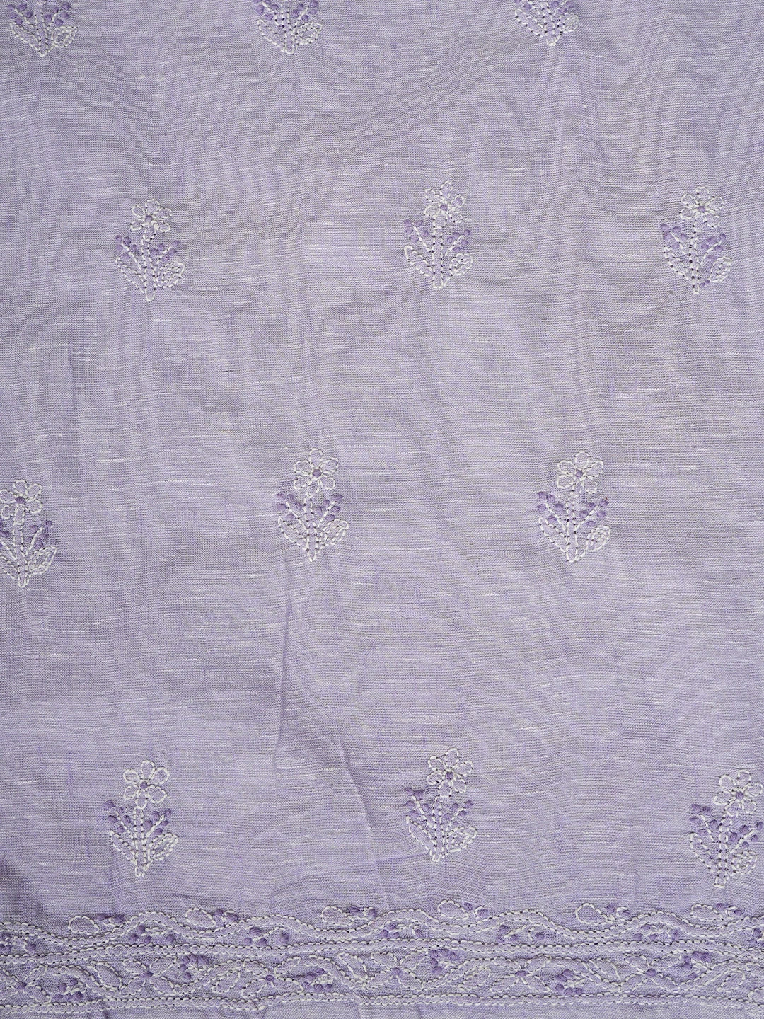 Ada Hand Embroidered Mauve Linen Lucknowi Chikankari Unstitched Suit Set 01A836605