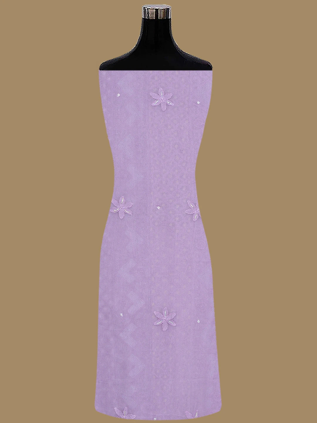 Ada Hand Embroidered Mauve Viscose Georgette Lucknowi Chikankari Unstitched Kurta Dupatta Set With Cutdana Work 01A815291