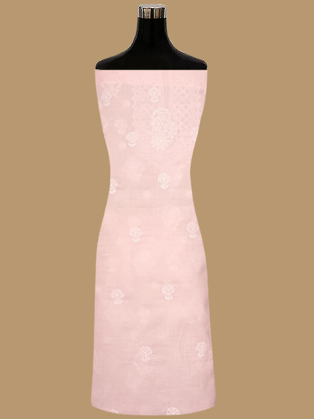 Ada Hand Embroidered Pink Cotton Lucknowi Chikankari Unstitched Suit Piece 01A845834