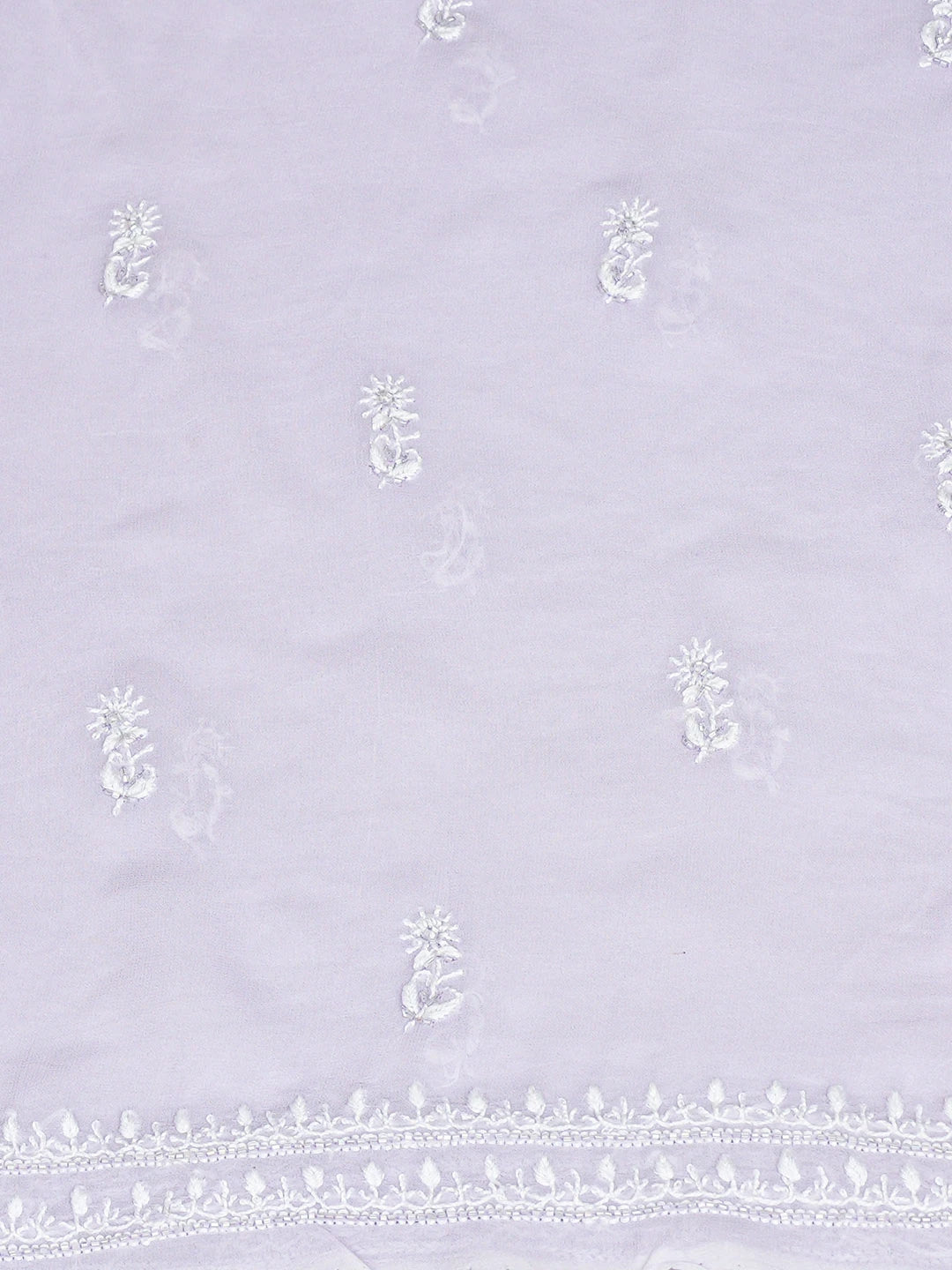 Ada Hand Embroidered Lavender Viscose Georgette Lucknowi Chikankari Unstitched Kurta Dupatta Set With Cutdana Work 01A817629