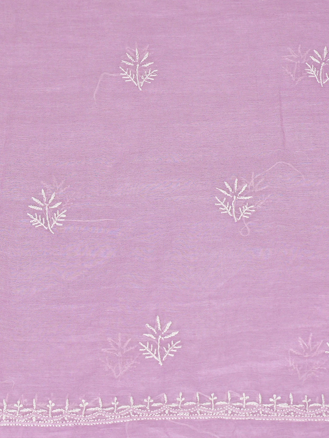Ada Hand Embroidered Lavender Chanderi Lucknowi Chikankari Unstitched Kurta Dupatta Set 01A780334