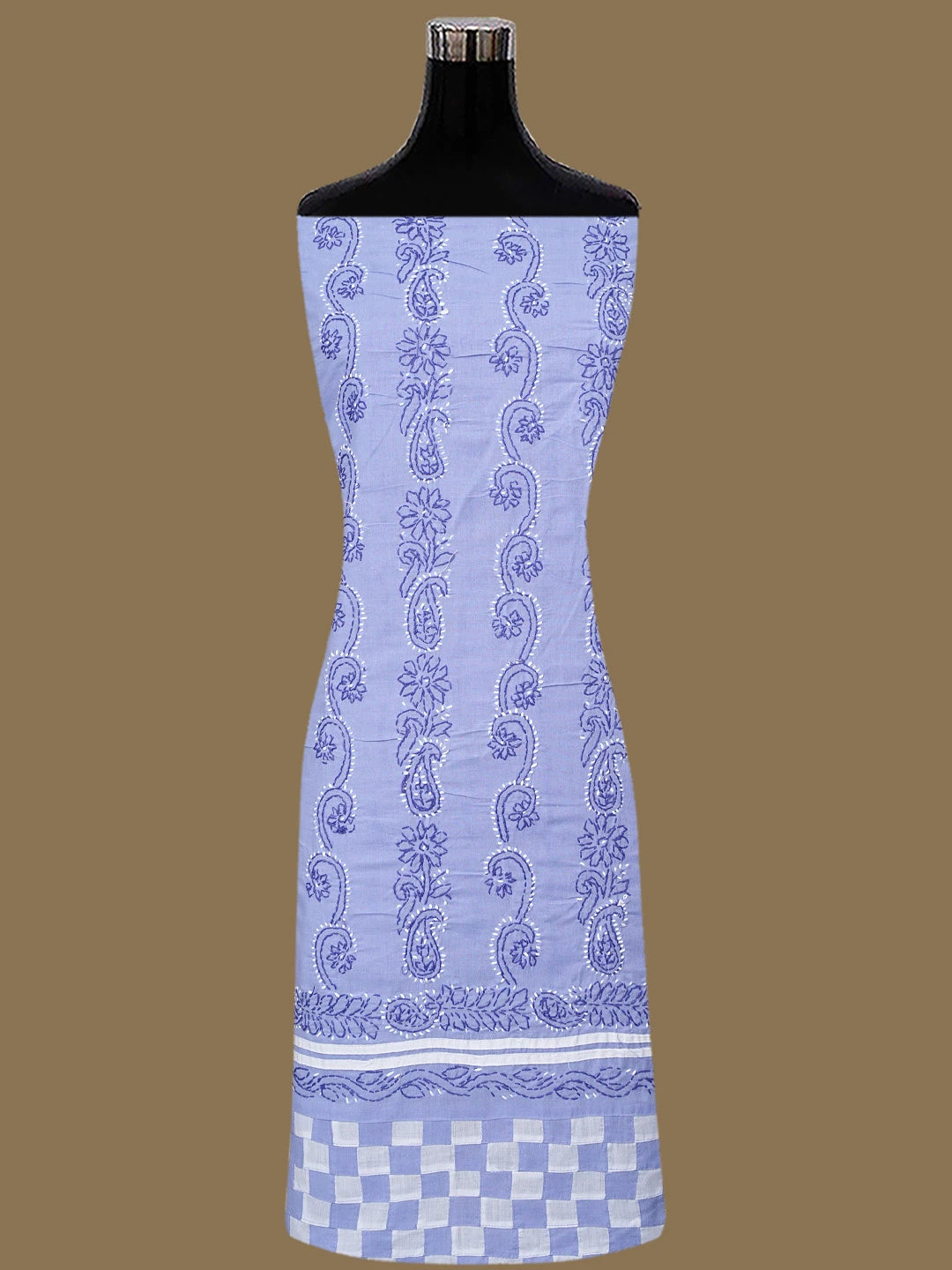 Ada Hand Embroidered Mauve Cotton Lucknowi Chikankari Unstitched Suit Piece 01A853062