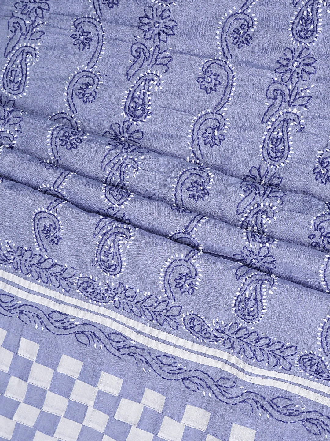 Ada Hand Embroidered Mauve Cotton Lucknowi Chikankari Unstitched Suit Piece 01A853062