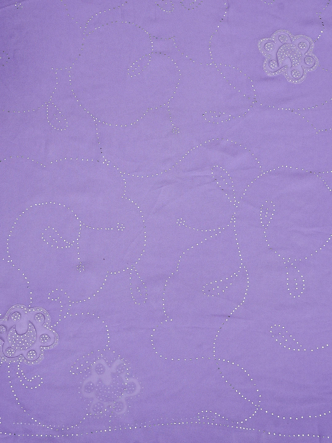 Ada Hand Embroidered Lavender Viscose Georgette Saree/Blouse With Muqaish Work 01A208732