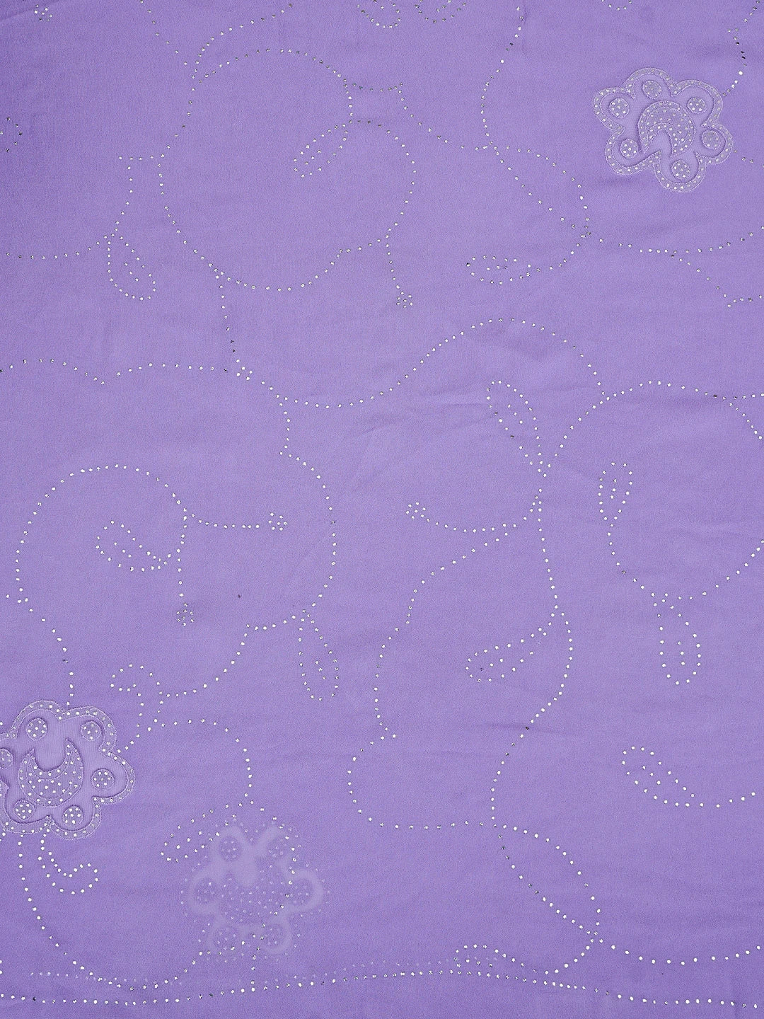 Ada Hand Embroidered Lavender Viscose Georgette Saree/Blouse With Muqaish Work 01A208732