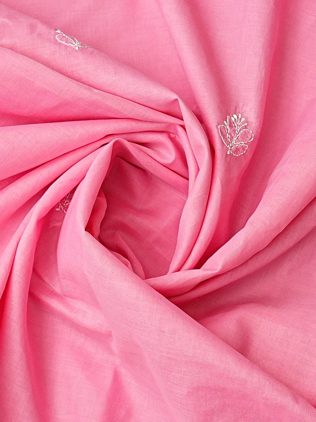 Ada Hand Embroidered Pink Cotton Lucknowi Chikankari Unstitched Suit Piece 01A676653