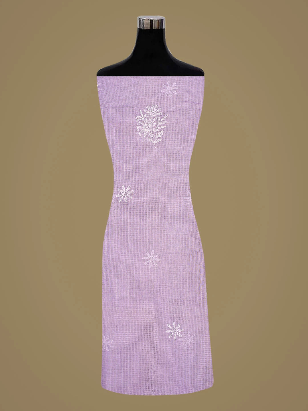 Ada Hand Embroidered Mauve Kota Lucknowi Chikankari Unstitched Kurta Piece 01A846229