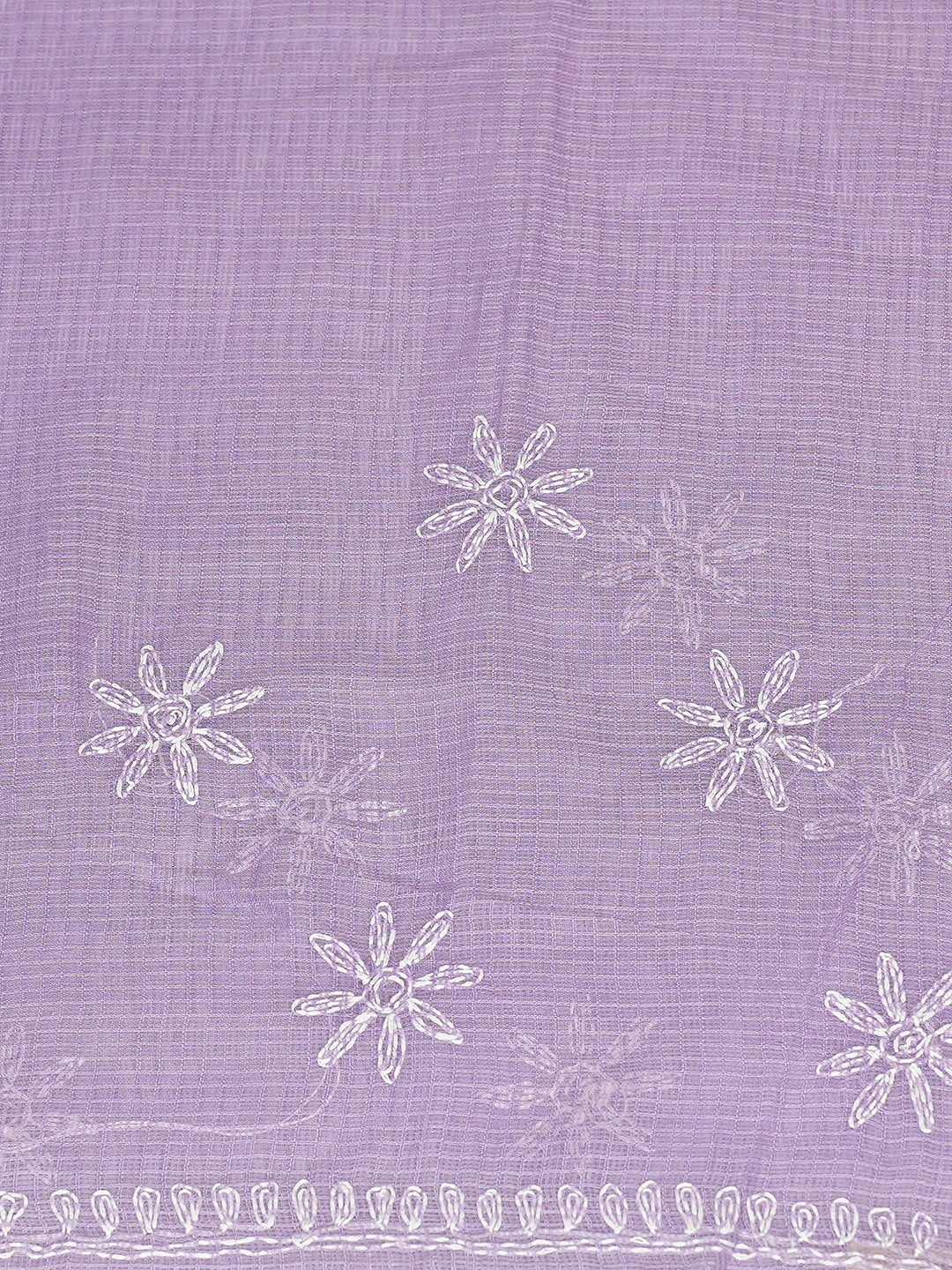 Ada Hand Embroidered Mauve Kota Lucknowi Chikankari Unstitched Kurta Piece 01A846229