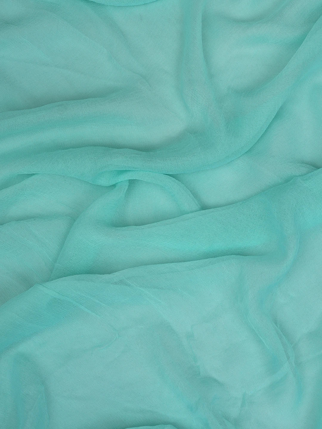 Ada Hand Embroidered Sea Green Cotton Lucknowi Chikankari Unstitched Suit Piece With Pearl Work 01A622187