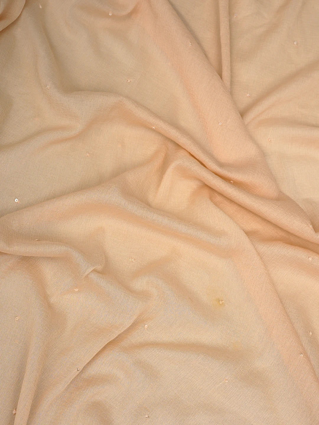 Ada Hand Embroidered Dusty Peach Muslin Lucknowi Chikankari Unstitched Suit Set With Zari Work 01A789326