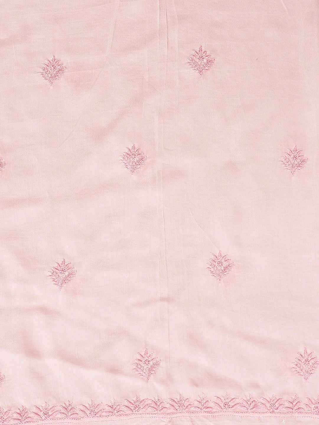 Ada Hand Embroidered Pink Muslin Lucknowi Chikankari Unstitched Suit Piece 01A855640