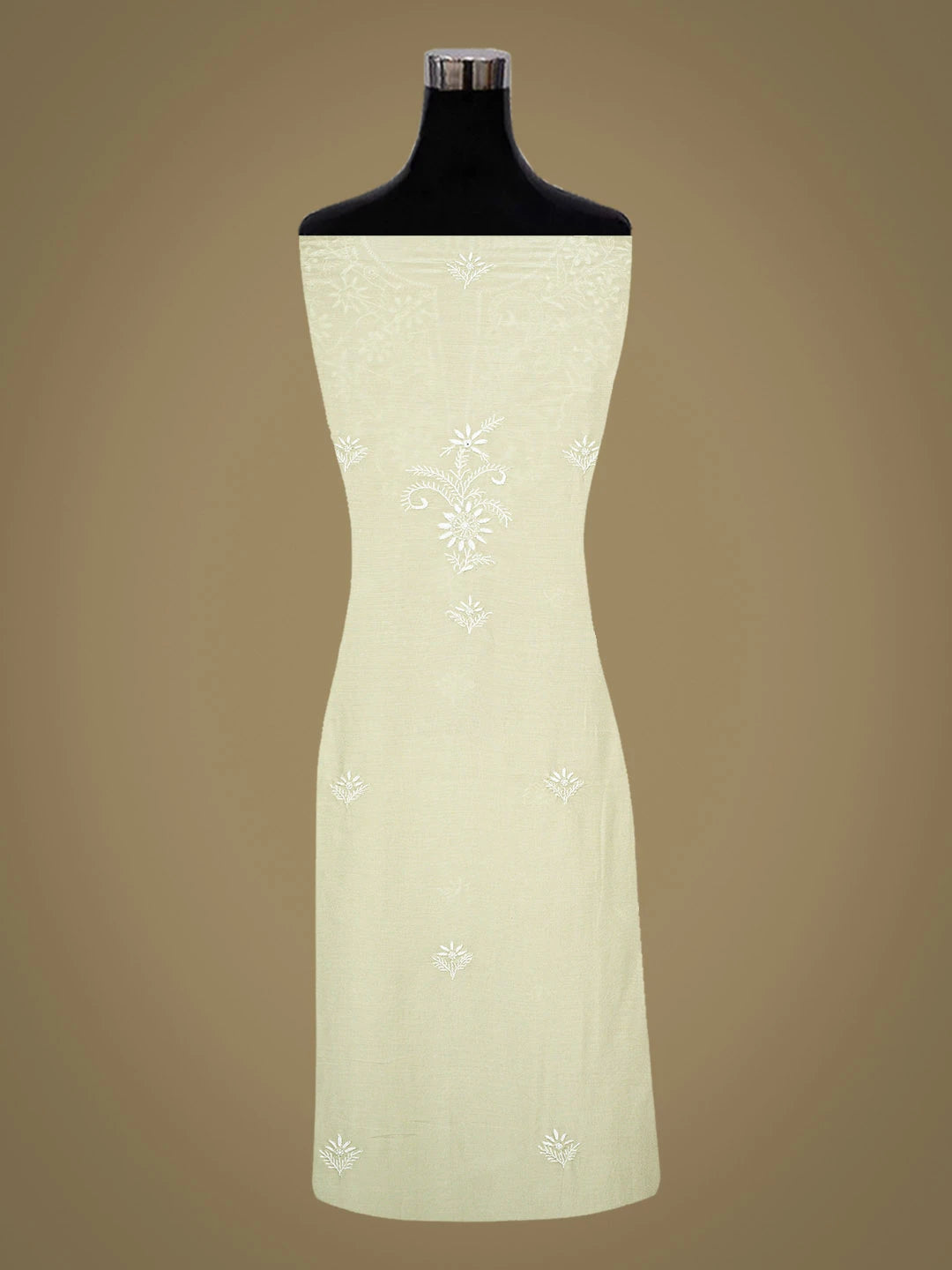 Ada Hand Embroidered Pista Green Muslin Lucknowi Chikankari Unstitched Suit Piece 01A855645