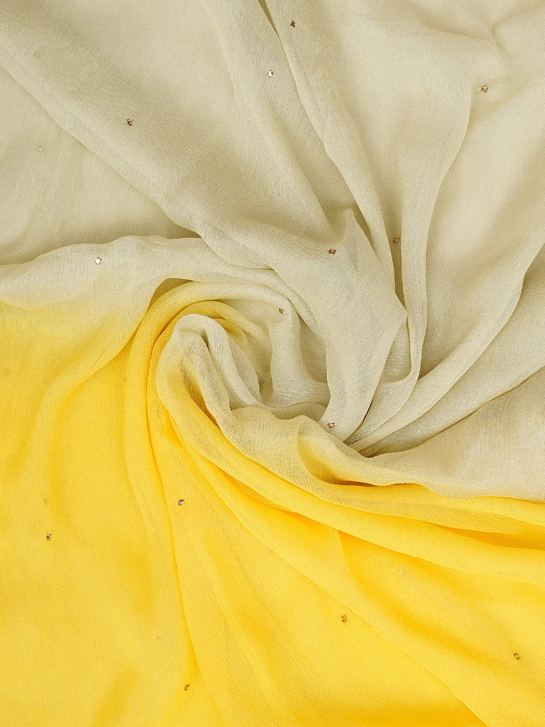 Ada Hand Embroidered Yellow Cotton Lucknowi Chikankari Unstitched Suit Piece 01A856558