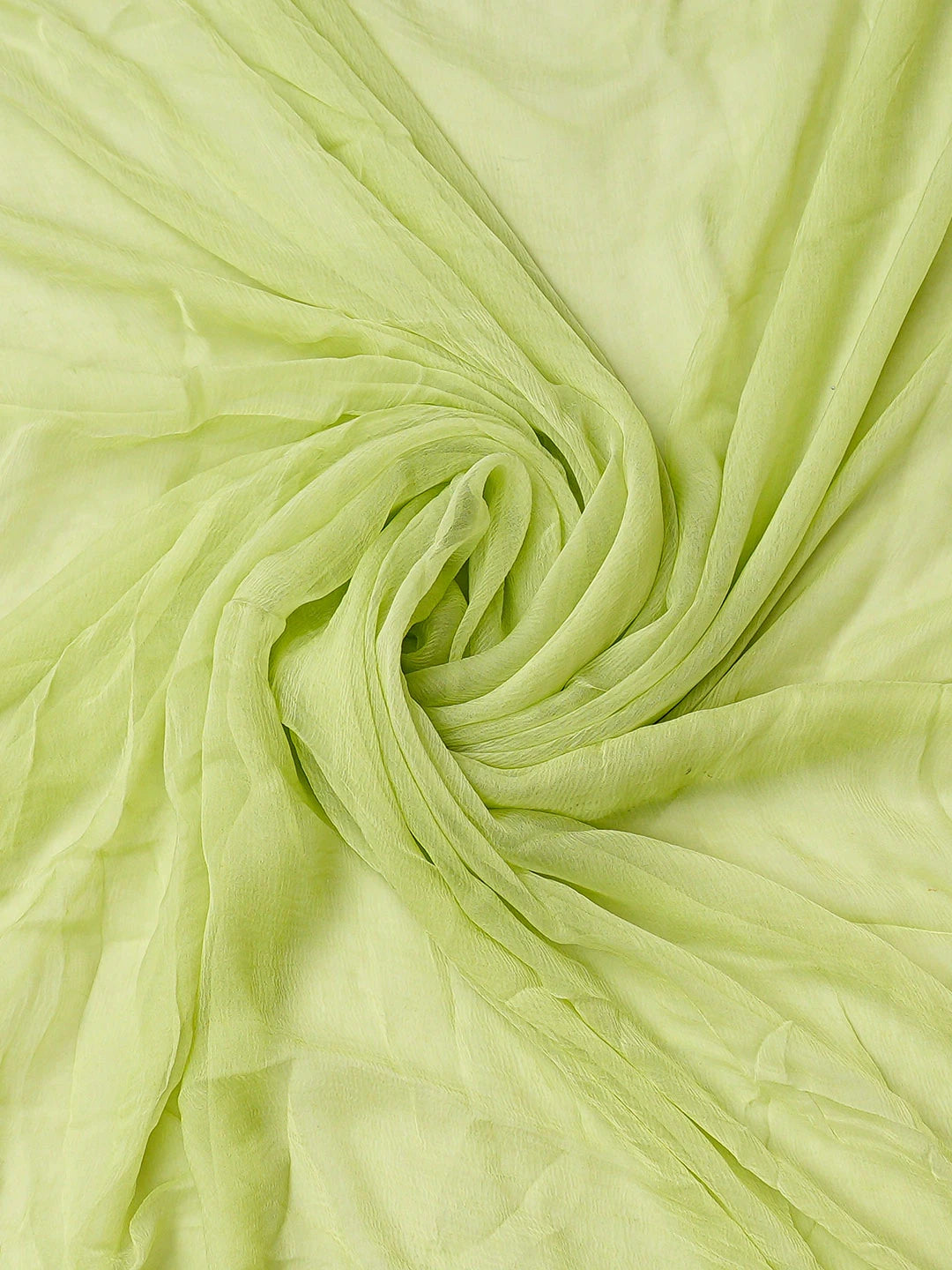 Ada Hand Embroidered Green Silk Lucknowi Chikankari Unstitched Suit Piece 01A816005